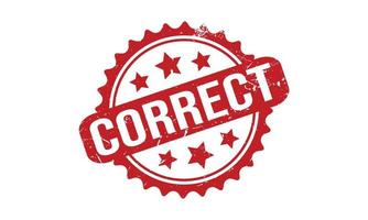 correct rubber stempel. correct rubber grunge postzegel zegel vector illustratie