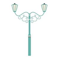 lamp in klassiek stijl voor straat verlichting vector