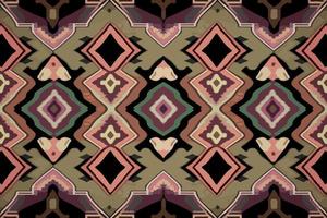 Egyptische geometrie ikat patroon donker pastel achtergrond. abstract traditioneel volk antiek tribal etnisch grafisch lijn. overladen elegant luxe wijnoogst retro stijl. structuur textiel kleding stof Egypte patronen. vector