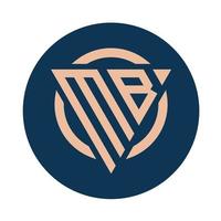 creatief gemakkelijk eerste monogram mb logo ontwerpen. vector