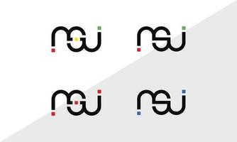 combinatie lijn brief logo vector