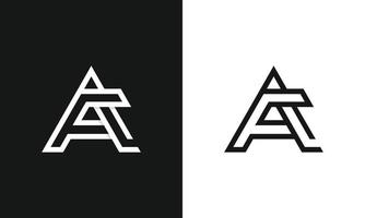 monogram brief een f logo vector
