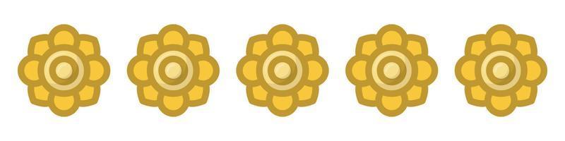 goud bloem rang vector icoon Aan wit achtergrond