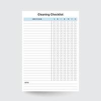 schoonmaak controlelijst, wekelijks schoonmaken, schoonmaken schema, schoonmaken lijst, schoonmaken organisator, schoon controlelijst, schoonmaken volger, checklist voor meid, schoonmaak gids, dagelijks schoonmaak lijst, schoonmaken routine- vector