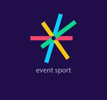 werkzaamheid sport- bars logo. uniek ontwerp kleur overgangen. creatief meetkundig bars logo sjabloon. vector. vector