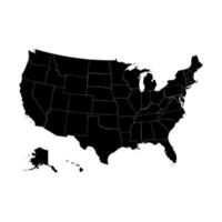 Verenigde Staten van Amerika vector kaart. vector kaart van de Verenigde staten van Amerika.