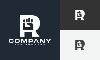 brief r stempel logo vector