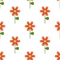 vetor naadloos patroon met Scandinavisch bloemen. schattig ontwerp. vector