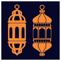 Ramadhan ied lantaarn icoon logo vector