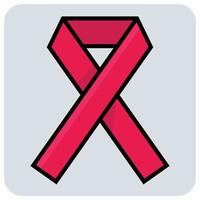 gevulde kleur schets icoon voor kanker hiv. vector