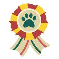 medaille, prijs voor dieren, katten, honden. vector