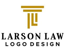 brief monogram advocaten wet logo ontwerp. vector