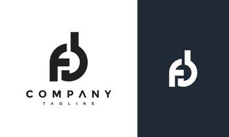 monogram brief fd logo vector