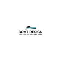 boot en zee logo teken vector