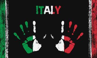vector vlag van Italië met een palm