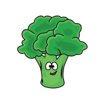 schattige broccoli karakter vector sjabloon ontwerp illustratie