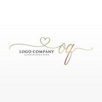 eerste oke vrouwelijk logo collecties sjabloon. handschrift logo van eerste handtekening, bruiloft, mode, juwelen, boetiek, bloemen en botanisch met creatief sjabloon voor ieder bedrijf of bedrijf. vector