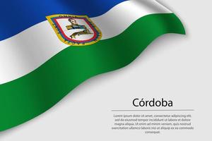 zwaaien vlag van Cordoba vector