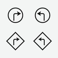 weg richting teken vector geïsoleerde pictogram