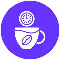 koffie tijd vector icoon stijl