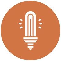 cfl buisvormig lamp vector icoon stijl