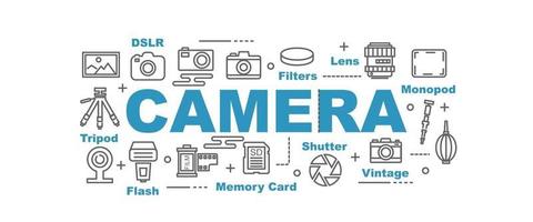 camera vector banner