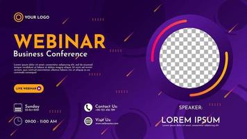 abstracte achtergrond banner webinar sjabloon vector