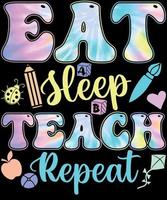 eten slaap onderwijzen herhaling onderwijs beroep vector