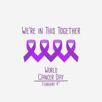 illustratie ontwerp van 4 februari wereld kanker dag poster vector