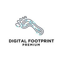 digitaal voetafdruk logo icoon ontwerp illustratie vector