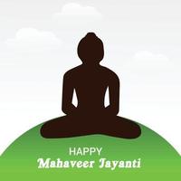 vector illustratie van een achtergrond voor mahaveer Jayanti viering.