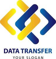 gegevens overdracht logo. gegevens logo vector