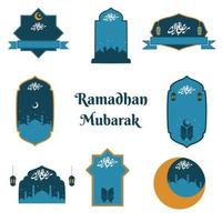 reeks van Ramadan mubarak insigne vector
