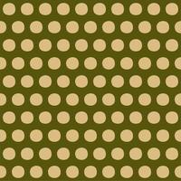 vector naadloos patroon met beige polka dots Aan donker olijf- achtergrond. polka punt patroon.