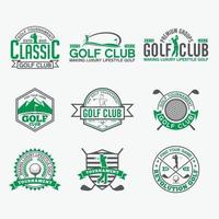 golfclub logo badges vector sjablonen ontwerpset