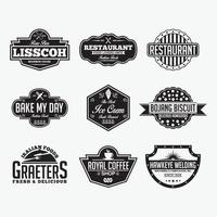 vintage restaurants badges en logo's vector ontwerpsjablonen