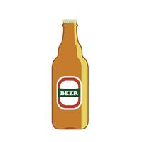 bier fles vlak vector in kleur. item voor strand feest. reeks van zomer vakantie. zomer tijd. tropisch vakantie. zomer concept. reizen icoon.