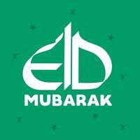 eid mubarak eid al fitr de Arabisch schoonschrift middelen gelukkig eid. vector illustratie