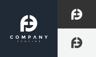 monogram brief fe logo vector