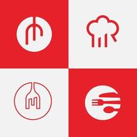 restaurant logo ontwerp inspiratie bundel vector