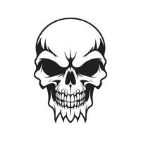 schedel ripper, logo concept zwart en wit kleur, hand- getrokken illustratie vector