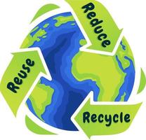 wereld milieu dag verminderen hergebruik recycle vector