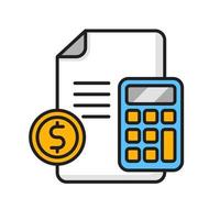 accounting icoon in kleurrijk stijl geïsoleerd Aan wit achtergrond vector