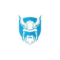 viking helm logo Aan wit achtergrond vector