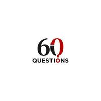 aantal 60 vragen logo ontwerp vector