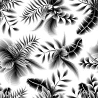 botanisch behang naadloos patroon Aan wit achtergrond. wijnoogst tropisch planten bladeren naadloos achtergrond. tropen Aan wit achtergrond. modieus naadloos tropisch patroon. exotisch behang. vector