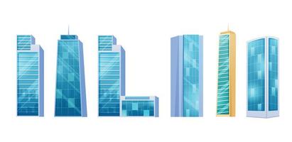 futuristische torens en gebouwen in modern stijl vector illustratie