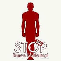 nationaal menselijk mensenhandel bewustzijn dag. vector illustratie.