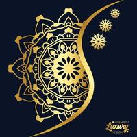 luxe mandala achtergrond met gouden arabesque patroon vector