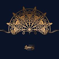 luxe mandala achtergrond met gouden arabesque patroon vector